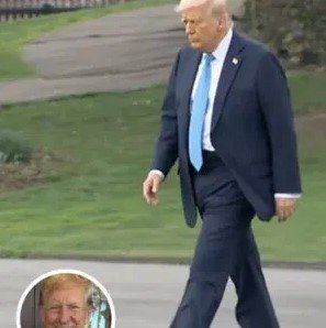 A photo of Trump heading toward Marine One catches attention after a small detail is noticed