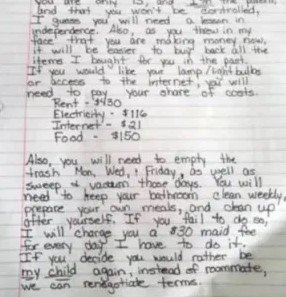 Mom leaves powerful note on “disrespectful” son’s door