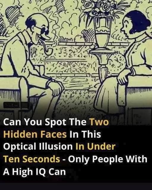 Can You Find the Two Hidden Faces Within 10 Seconds?