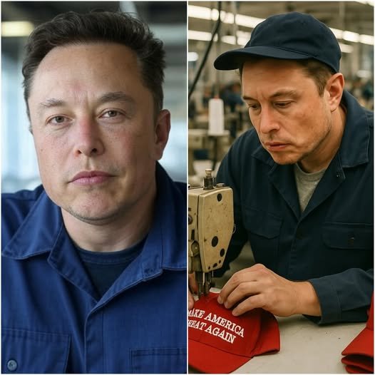 H0T: Elon Musk, a billionaire with 0,000,000,000, is now working hard in factories—at least, in AI-generated memes. Talk about taking “hands-on” to a new level! 😂🏗️💵