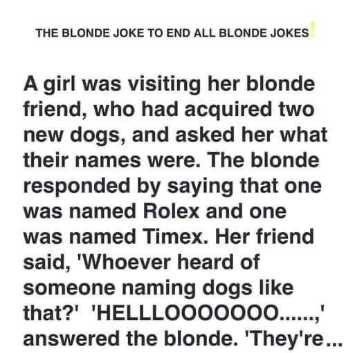 The Ultimate Blonde Joke