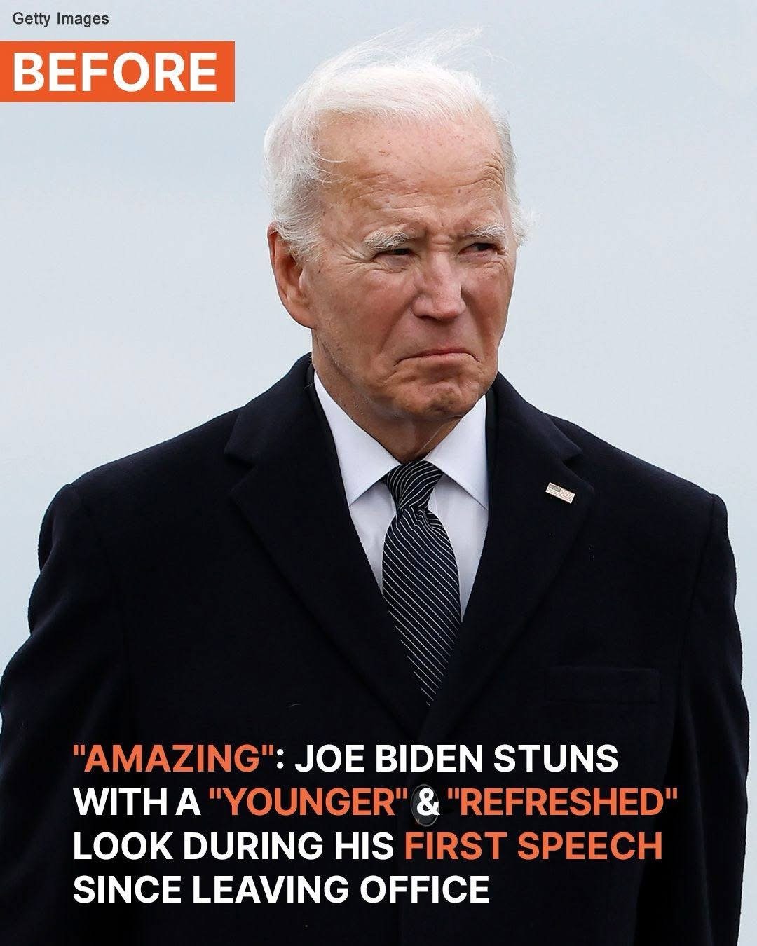 Joe Biden Gives First Speech Since Leaving Office at a Chicago Conference, Sparking Buzz over His Appearance