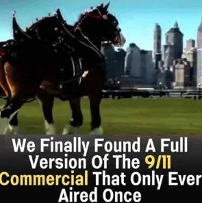 This powerful commercial by Budweiser, created in memory of 9/11, was shown only a single time