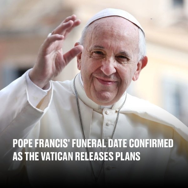 Confirmed as the Vatican releases plans