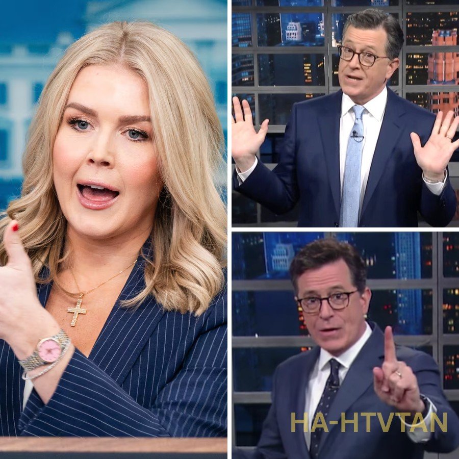 SHOCKING SHOWDOWN: Karoline Leavitt Steals the Spotlight on Stephen Colbert’s Show—Audience Left Stunned as Segment Ends Abruptly!
