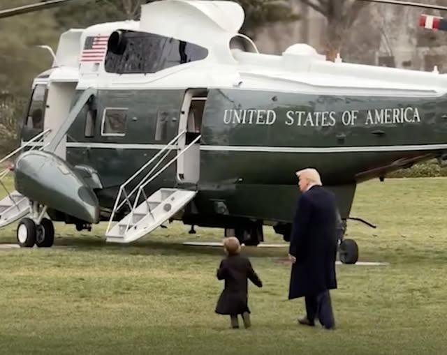 President Trump Faces Backlash Over Small Detail In Photos Of Him Walking To Marine Force One (VIDEO)