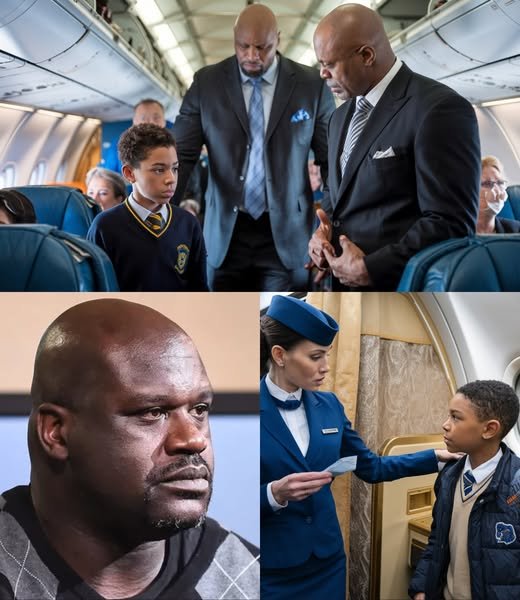 Flight Attendant Denies Black Schoolboy First Class, Unaware His Father (Shaq O Neal) Owns the Airline.