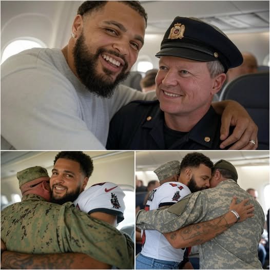 BREAKING NEWS: Mike Evans gave up his first class seat to a veteran in tribute – What he did next surprised even the guy on the flight…