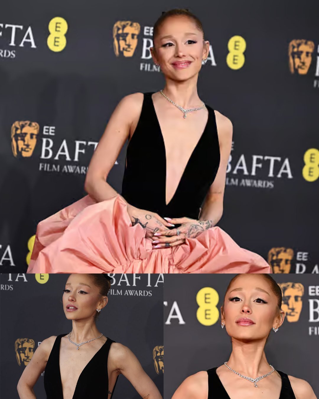 Ariana Grande Charms Fans At BAFTAs While Signing Photos On The Red Carpet