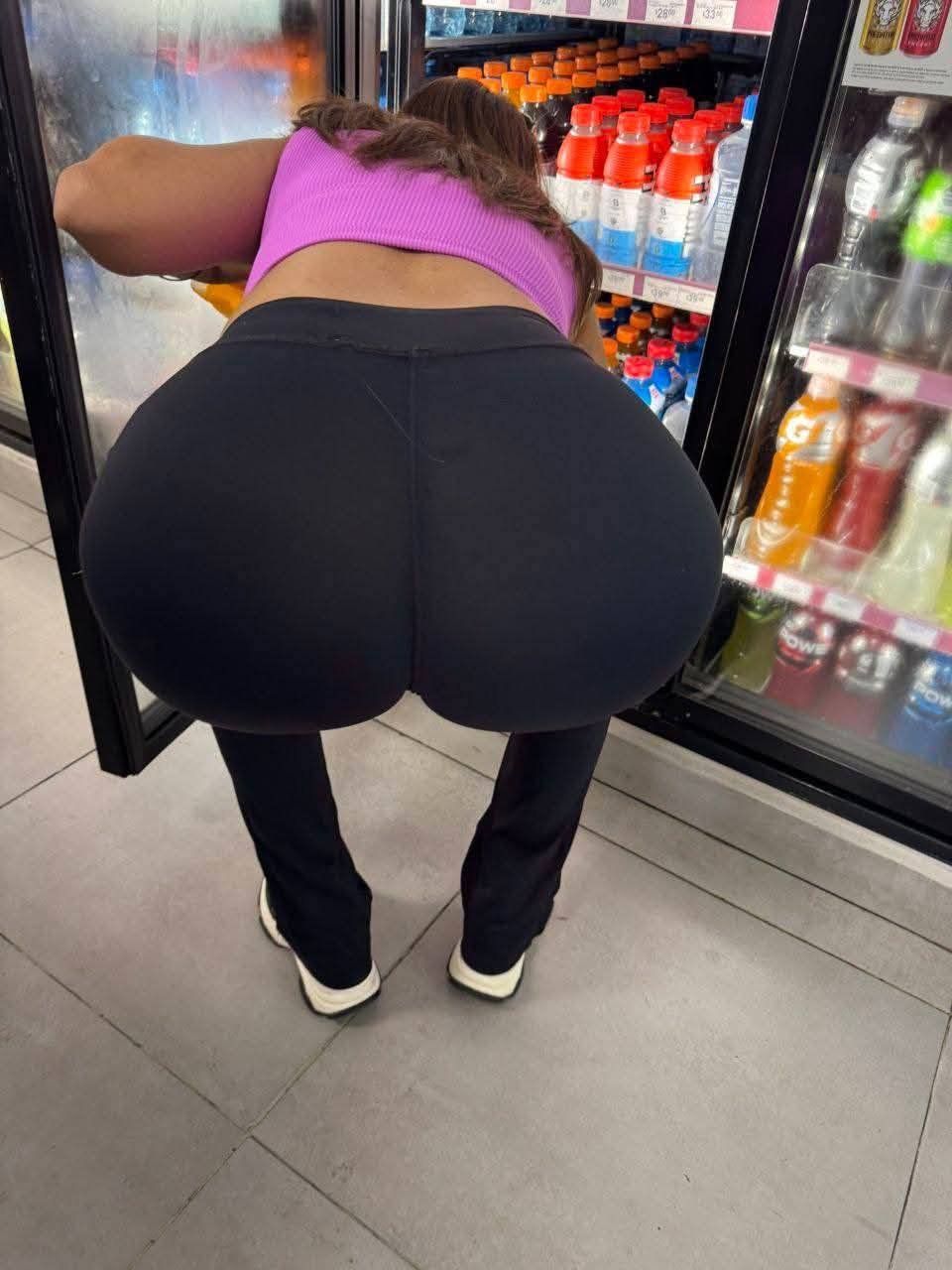 Shopping at Walmart in Leggings