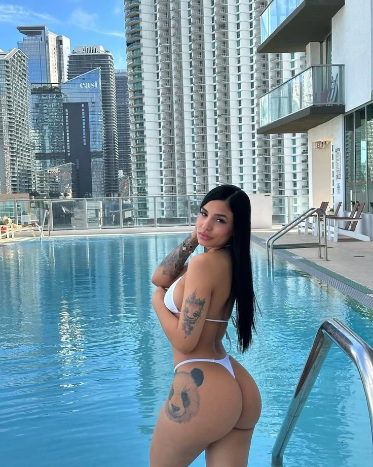 Latina Beauty by the Pool