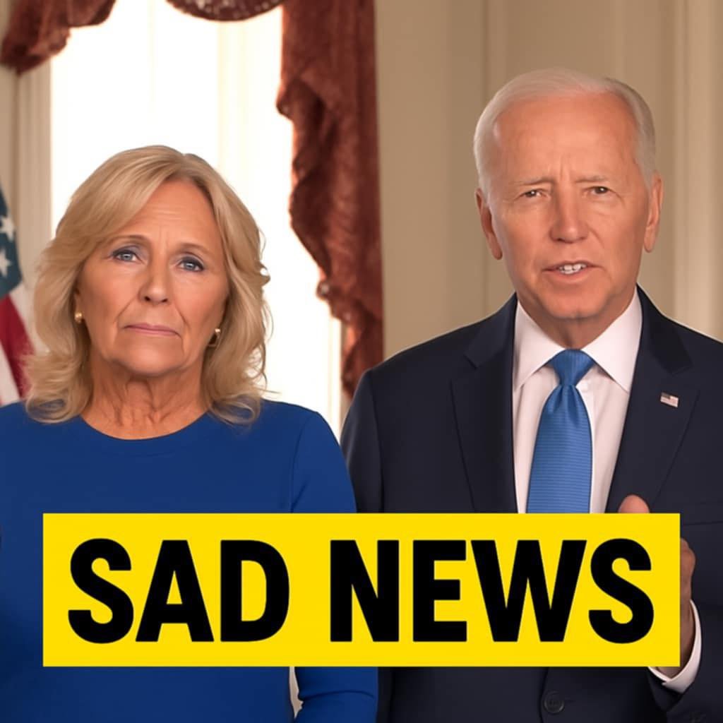 Joe Biden with tears in his eyes make the sad announcement.