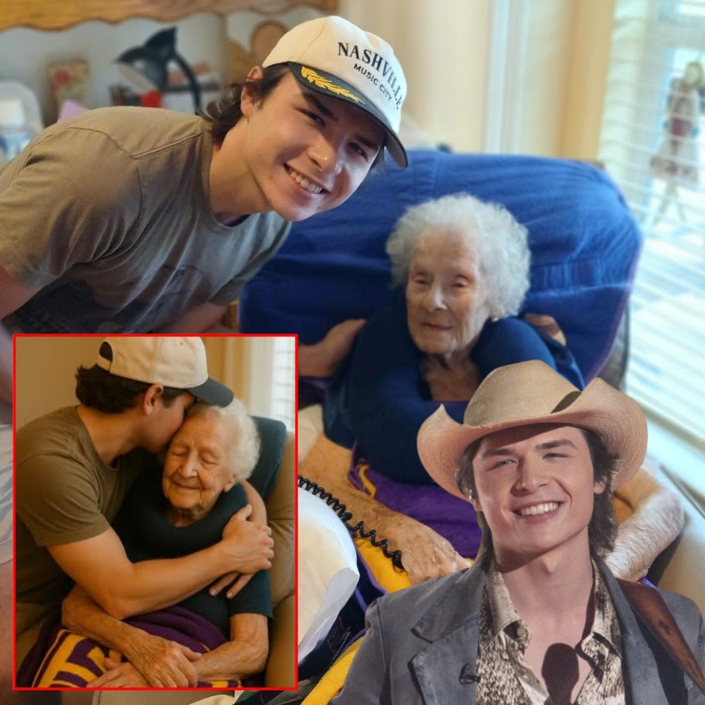 “He Promised to Bring the Cup Home”: Just before the American Idol finale, John Foster returned to his hometown to celebrate his great-grandmother’s 96th birthday — the woman he calls “the heart of the family.”