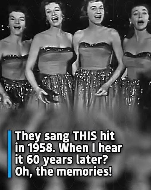 They performed this hit in 1958. Hearing it 60 years later brings back so many memories. (VIDEO)