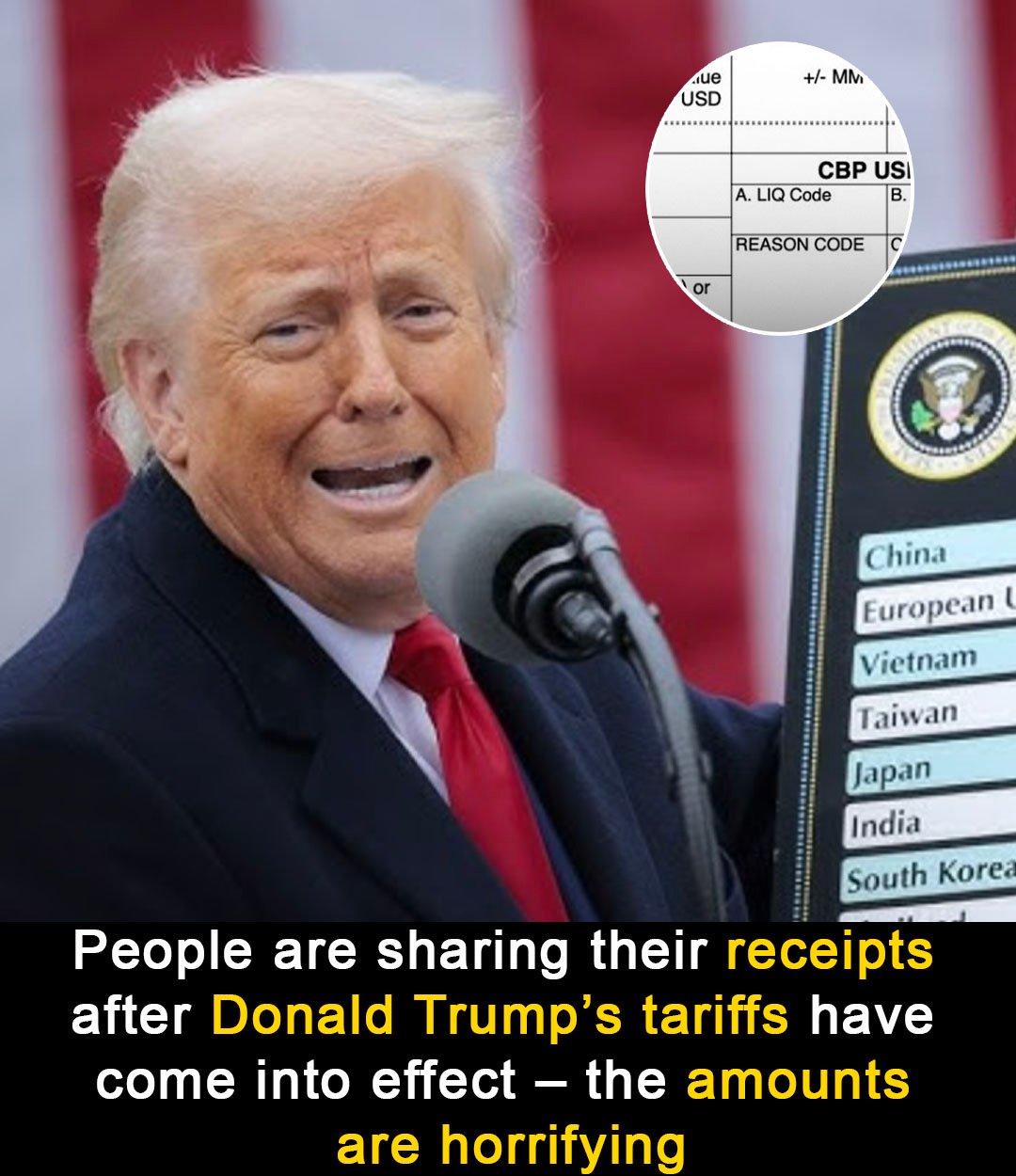 People are sharing receipts after tariffs have come into effect