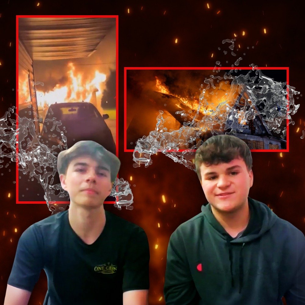 Teens on Way Home from Prom Help Save Family from Burning Home in Dramatic Phone Footage