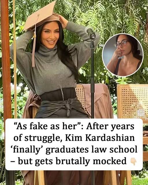 Kim Kardashian brutally mocked after earning law degree