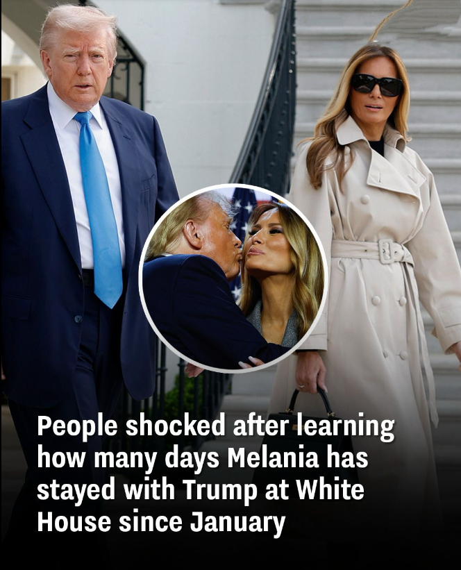 People shocked after learning how many days Melania has stayed with Trump at White House since January