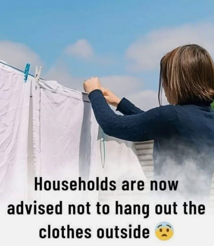 Why is it not recommended to hang out the clothes outside?