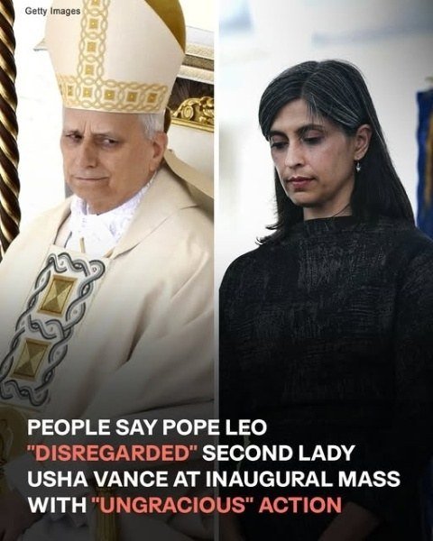 Vice President JD Vance and his wife, Usha Vance, were present at Pope Leo XIV’s first Mass