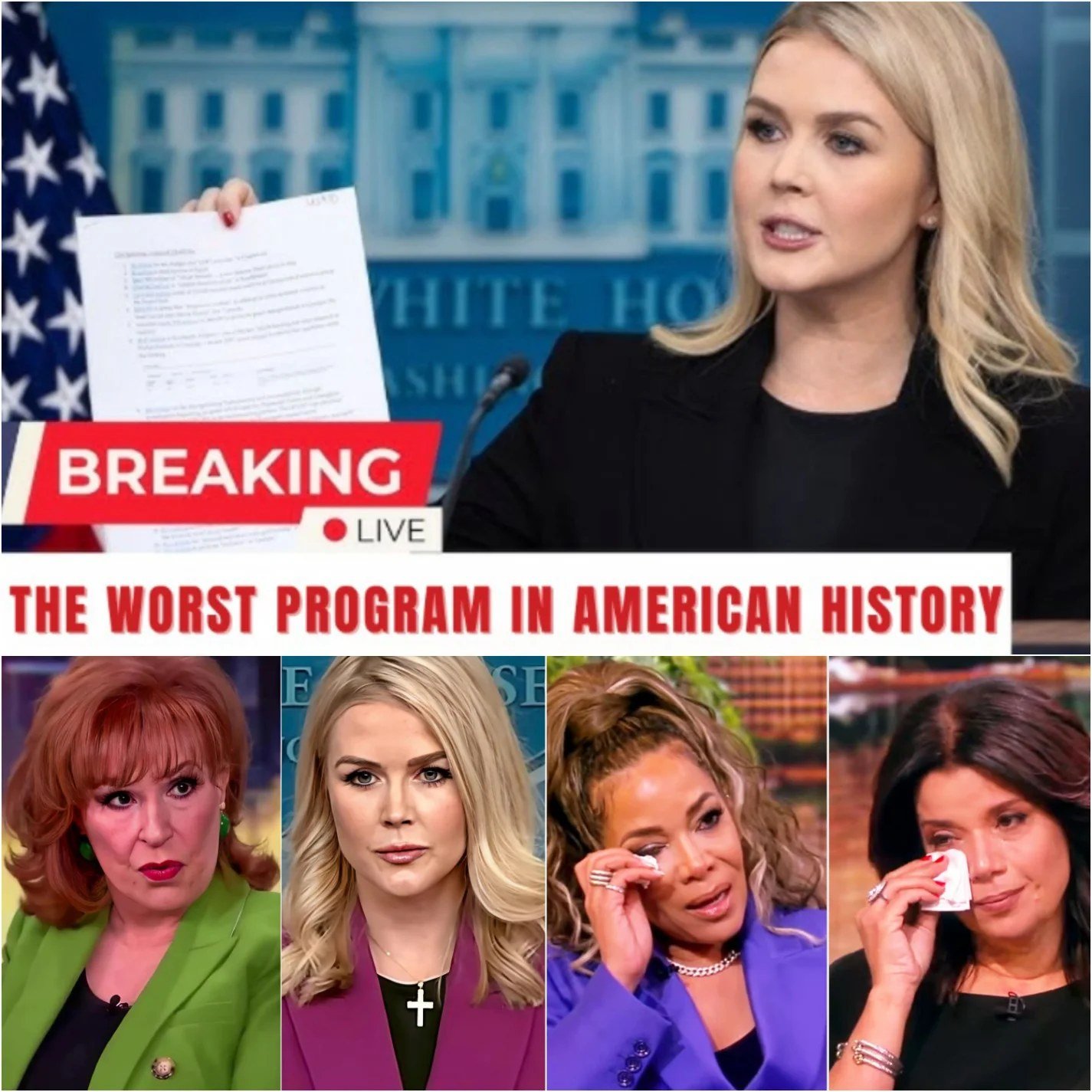 A scandal like no other — Karoline Leavitt slams “The View” with lawsuit that could end it forever. No shouting. No theatrics. Just one blistering claim that shook the nation to its core. As whispers turned into an uproar, the fate of a daytime TV giant now hangs by a thread. Social media exploded — sparking fierce debates from coast to coast. Now everyone’s wondering: Is this the final curtain for “The View”?