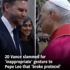 JD Vance criticized for breaking protocol with controversial gesture toward Pope Leo