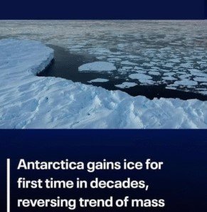 Antarctica sees first ice gain in decades