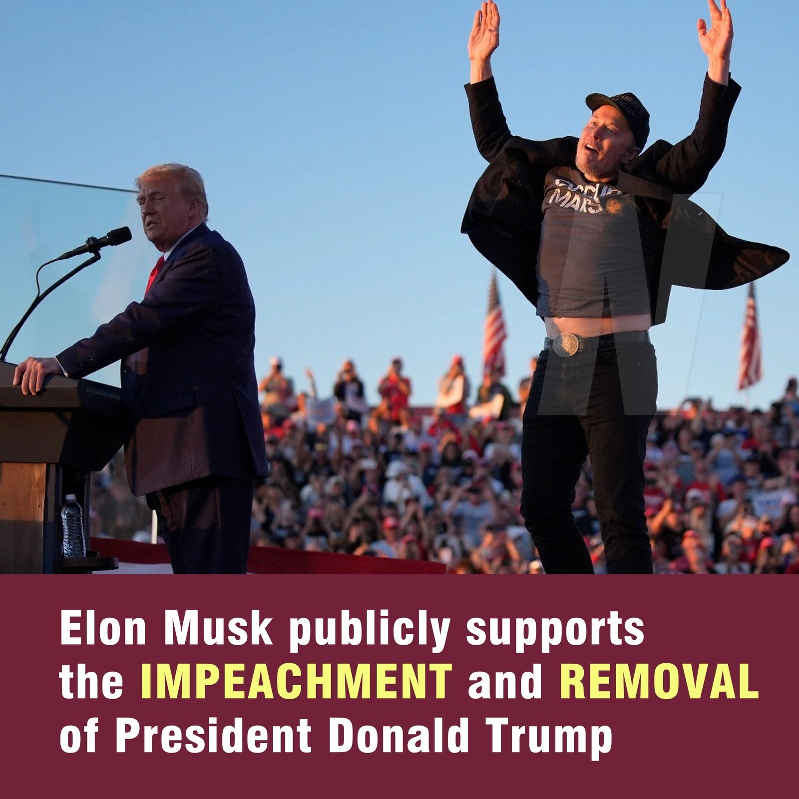 Donald Trump and Elon Musk’s Friendship Implodes: Elon Musk publicly supports the impeachment and removal of President Donald Trump.