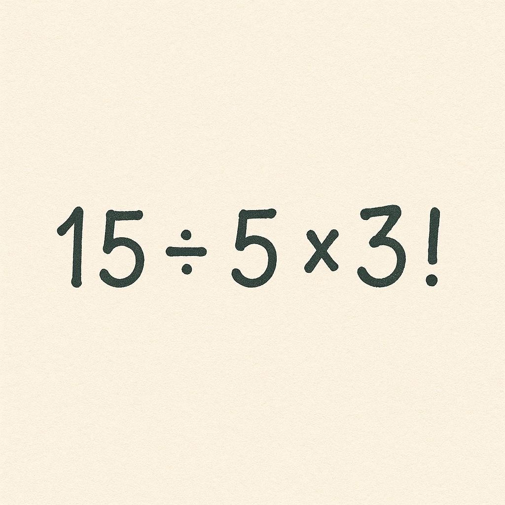 “15 ÷ 5 × 3 – What’s the Correct Answer and Why?”